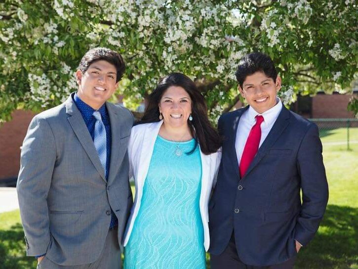 Anita Lopez with her two sons